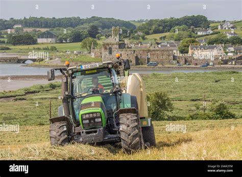 Round Bale Silage Near Timoleague Abbey Co Cork June 2024 Stock