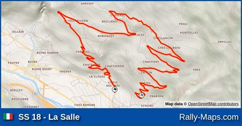 SS 18 La Salle Stage Map Trofeo Valle D Aosta 1986 CIAR Rally