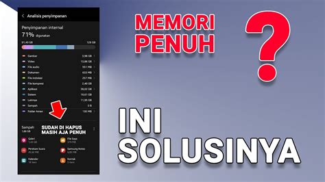 Cara Mengatasi Memori Internal Penuh Padahal Aplikasi Sedikit Youtube