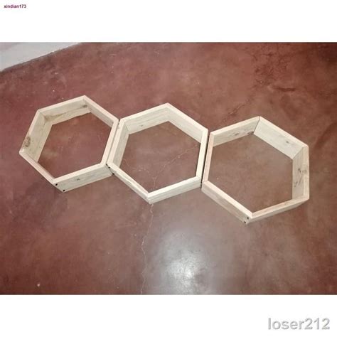 Neo Krafts Hexagon Wood Honeycomb Wall Decor Shelves Frame Shopee