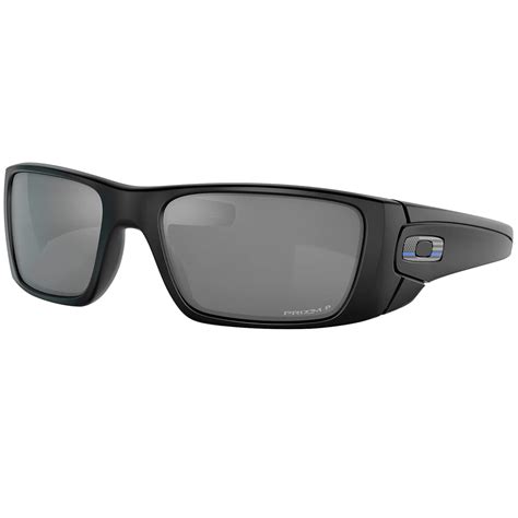 Oakley Si Fuel Cell Matte Black Tonal Thin Blue Line Flag Logo W Prizm Black Polarized Lenses