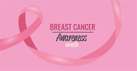 Breast Cancer Awareness Month Poster With Pink Ribbon 1779744 Vector