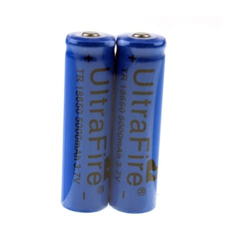 Ultrafire Tr 5000mah 37v 18650 Li Ion Rechargeable Battery1 Pair