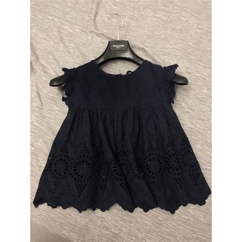 Jual Original Zara Laser Cut Blue Top Shopee Indonesia