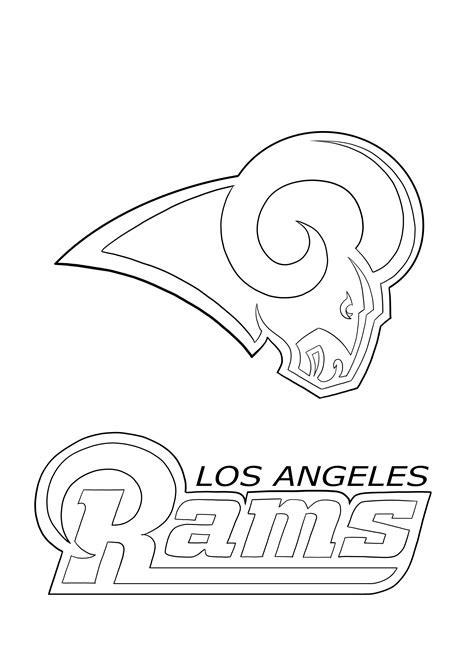 Los Angeles Rams Para Colorear Y Descargar Gratis