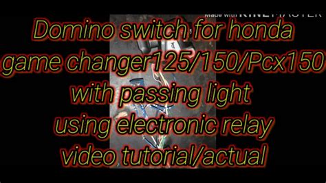 Domino Switch With Passing Light For Honda Click Game Changer