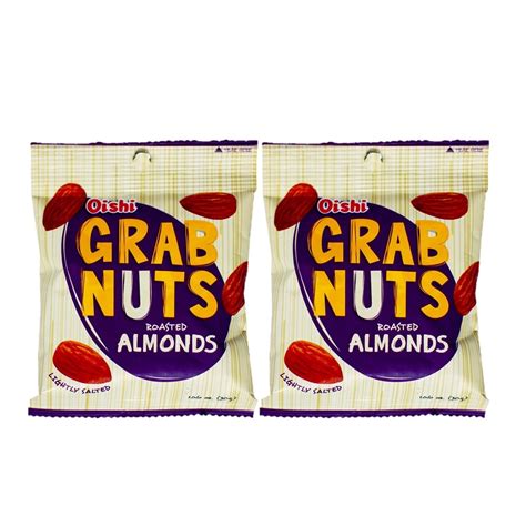 Oishi Grab Nuts Roasted Almonds Lightly Salted G X Lazada Ph