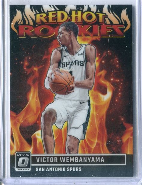 2023 24 Donruss Optic Victor Wembanyama Red Hot Rookies Insert RC 2