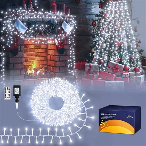 Ollny Christmas Lights Outdoor Cluster Lights 400 LED 20ft 4X Bright