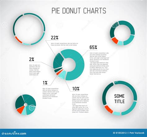 Colorful Vector Pie Chart Templates Stock Vector Illustration Of Info