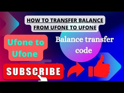 How To Transfer Or Share Balance From My Ufone Sim To Another Ufone Sim