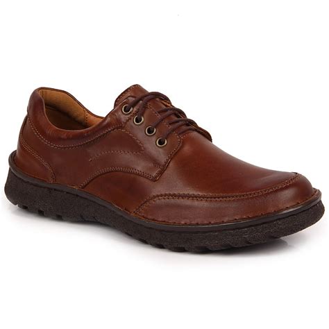 Brown Leather Casual Shoes For Men Łukbut 947 Keeshoes