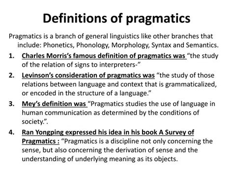 PPT Definitions Of Pragmatics PowerPoint Presentation ID 2352224