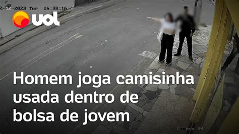 Homem Joga Camisinha Usada Dentro De Bolsa De Jovem Me Senti