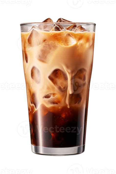 Ai Generated A Glass Of Iced Coffee Isolated On A Transparent