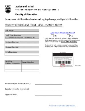 Fillable Online Ecps Educ Sites Olt Ubc After Hours Office Block Access