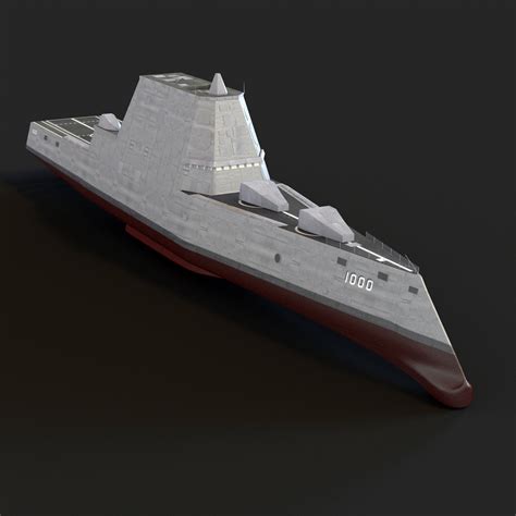 3d 3ds zumwalt-class destroyer