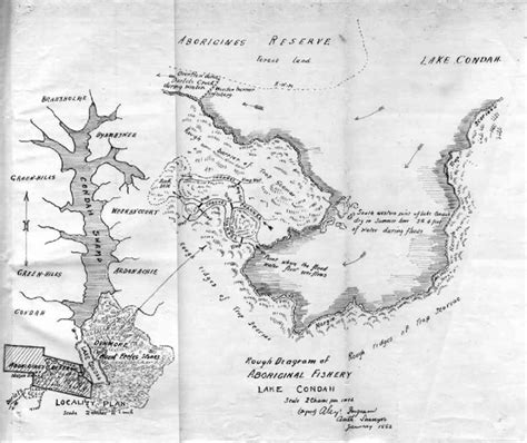 Map Of Lake Condah Aboriginal Fishery Produced By Alexander Ingram