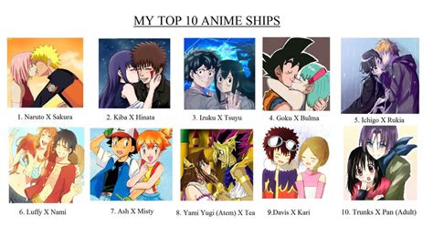 MY TOP 10 ANIME SHIPS by Micshork on DeviantArt