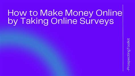 How to Make Money Online by Taking Online Surveys