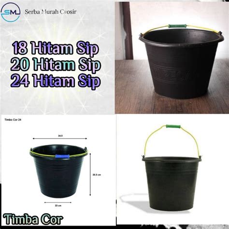 Jual Tempat Air Ember Cuci Wadah Air Timba Cor Hitam Sip Shopee Indonesia