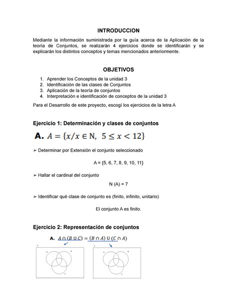 Tarea 3 A Aplicacion De La Teoria De Conjuntos Pensamiento Logico