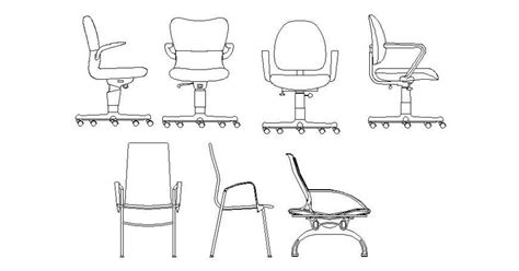 Multiple Revolving And Simple Chair Elevation Blocks Cad Drawing Hot Sex Picture