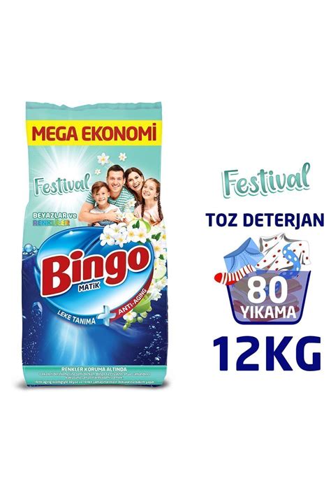 Bingo 9 kg Toz Çamaşır Deterjanı Sık Yıkananlar Çamaşır Yumuşatıcısı 5