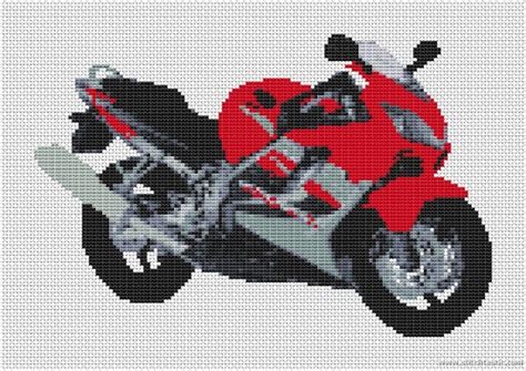 Honda CBR Motorcycle Small Design Cross Stitch Kit And Chart