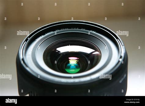 The Front Glass Of A Sigma Wide Angle Lens Stock Photo Alamy