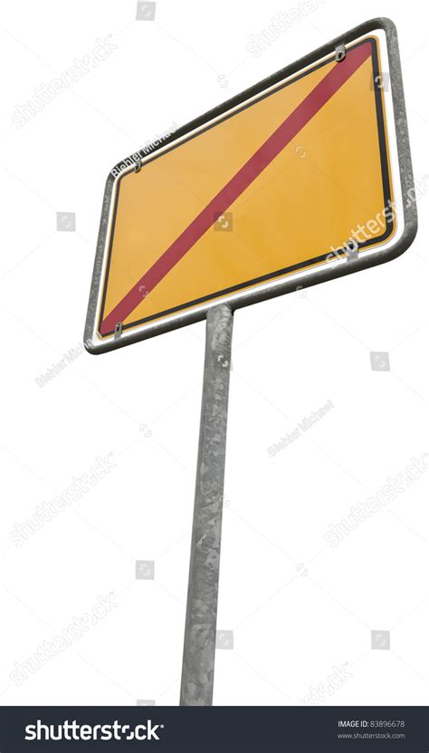 German Placement Sign Copy Space Isolated Stock Photo 83896678