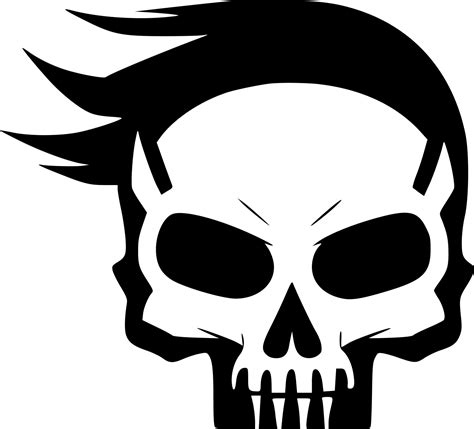 Skull, Black and White Vector illustration 24161193 Vector Art at Vecteezy