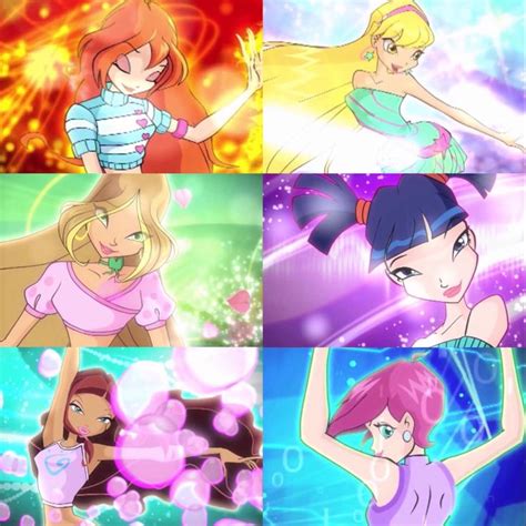 Bloom Stella Flora Musa Tecna And Aisha Layla Winx Club Winx