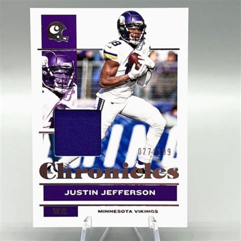 Justin Jefferson Panini Nfl Chronicles Patch Minnesota Vikings