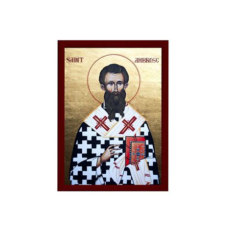 Saint Ambrose Icon Handmade Greek Orthodox Icon St Ambrose of - Etsy