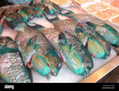 Colorful tropical fish for sale at the fish market in Papeete in Tahiti. (Photo by Carol Leiby ...