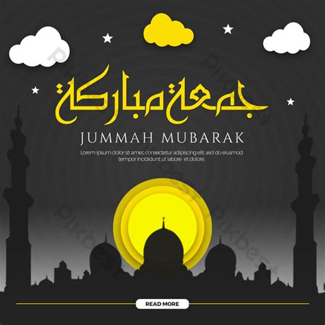 Jummah Mubarak Or Islamic Holy Day Friday Social Media Post Template