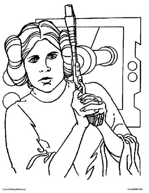 Princess Leia Colouring Pages Clip Art Library