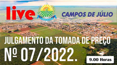 Sessão de abertura e julgamento da Tomada de Preços nº 07 2022 02 09