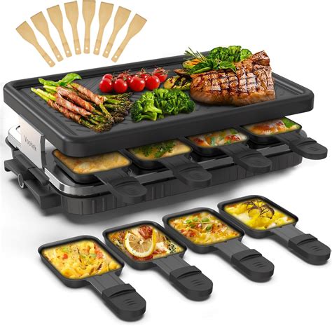 Amazon De Raclette 8 Personen Raclette Grill Tischgrill Elektrisch 8