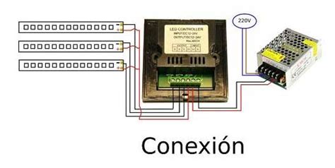 Controlador Pared Dimmer Negro Táctil Monocolor