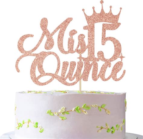 Rose Gold Glitter Mis Quince 15th Birthday Cake Topper In Peru At PEN