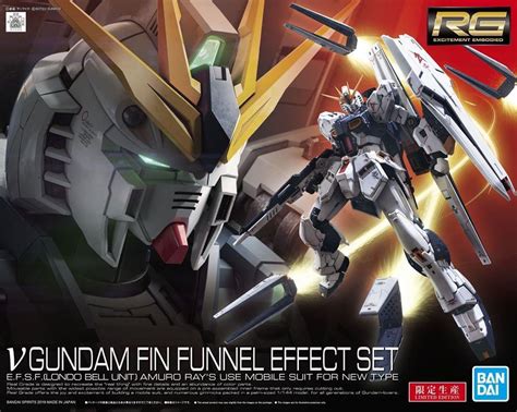 Rg Nu Gundam Fin Funnel Effect Set Release Date December