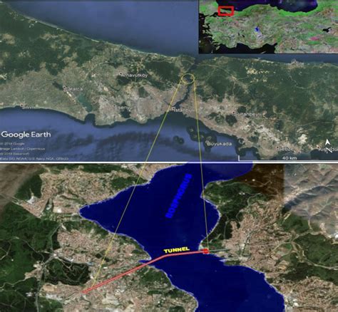 The Location Of The Istanbul Bosphorus Tunnel Google Earth 2020