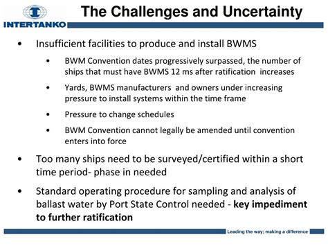 Ppt Ballast Water Management Current Situation And Challenges Oslo