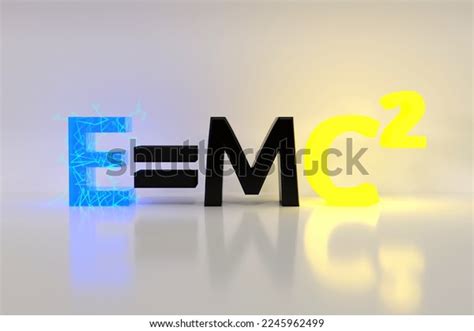 Emc2 Famous Equation 3d Redering Stock Illustration 2245962499