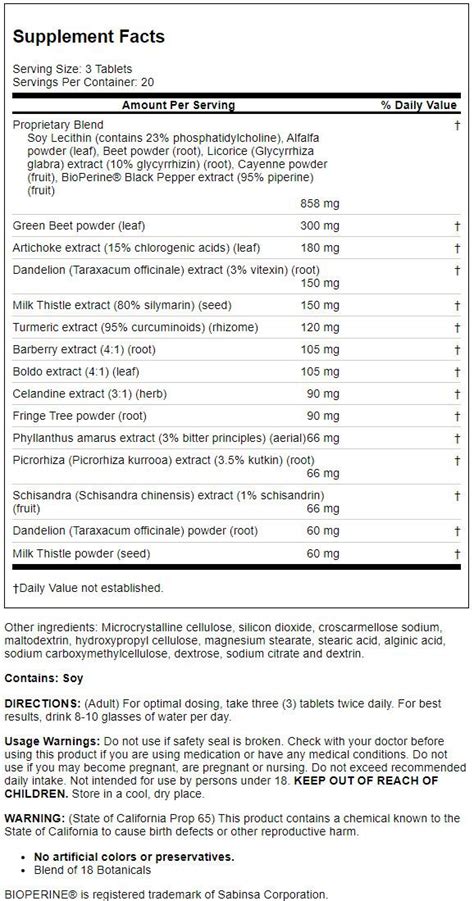 Natures Secret Milk Thistle Liver Cleanse Capsules 60 Ct