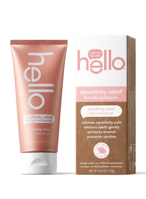 Hello Sensitivity Relief Whitening Toothpaste With Fluoride Soothing