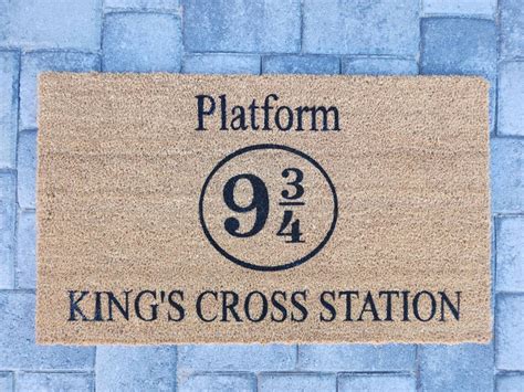 Harry Potter Doormat 9 3 4 Platform King S Cross Etsy