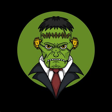 Halloween Mr Frankenstein Vector Illustration Vector Art At